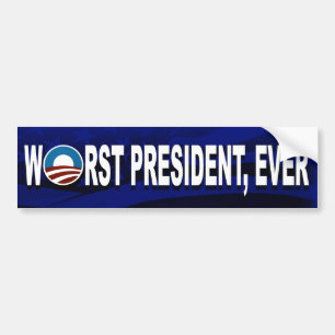 Autocollant De Voiture Obama est le plus mauvais président, jamais