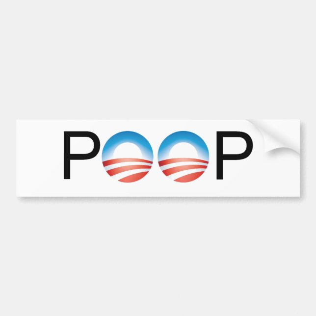 Autocollant De Voiture Obama est merde (Devant)