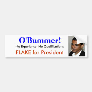 Autocollant De Voiture Obama est O'bummer - un non qualifié aucune