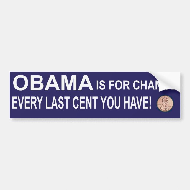 Autocollant De Voiture Obama est pour le CHANGEMENT (Devant)