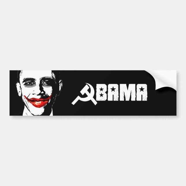 AUTOCOLLANT DE VOITURE OBAMA EST UN COMMUNISTE (Devant)