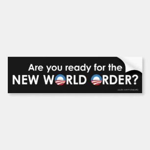 Autocollant De Voiture Obama et le nouvel ordre mondial