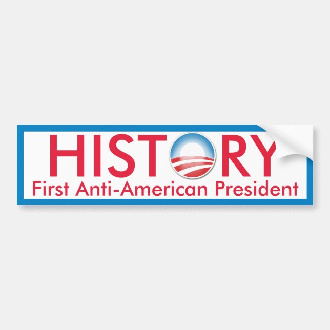 Autocollant De Voiture Obama fait l'histoire (Devant)