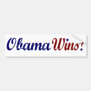 Autocollant De Voiture Obama gagne 2008