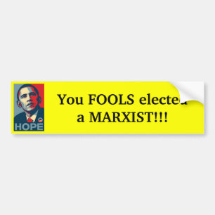 Autocollant De Voiture Obama - imbéciles élus marxiste