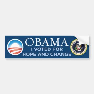 Autocollant De Voiture Obama - j'ai voté pour l'adhésif pour pare-chocs