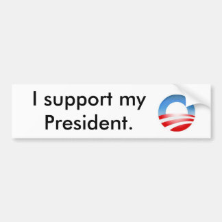 Autocollant De Voiture Obama - je soutiens mon président