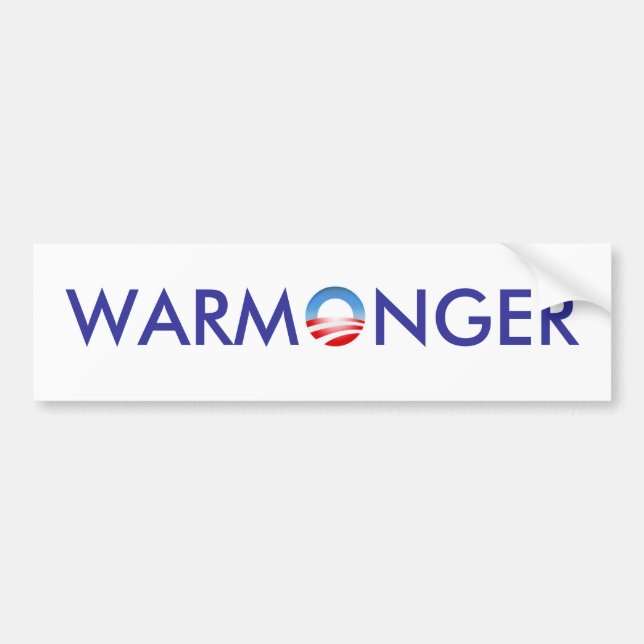 Autocollant De Voiture Obama le belliciste (Devant)