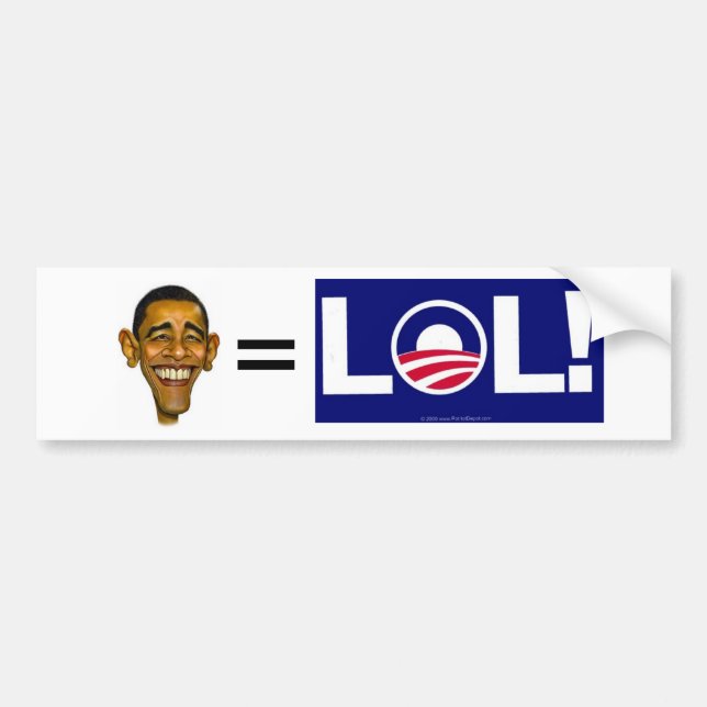 Autocollant De Voiture obama=lol (Devant)