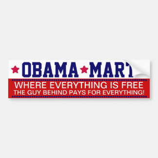 AUTOCOLLANT DE VOITURE OBAMA - MARCHÉ D'OBAMA