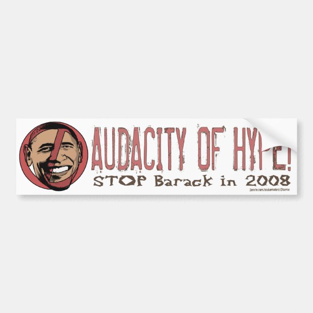 Autocollant De Voiture Obama m'effraye adhésif pour pare-chocs (Devant)