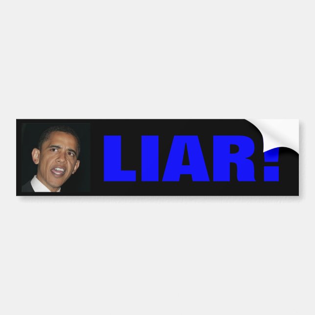 Autocollant De Voiture obama, MENTEUR (Devant)