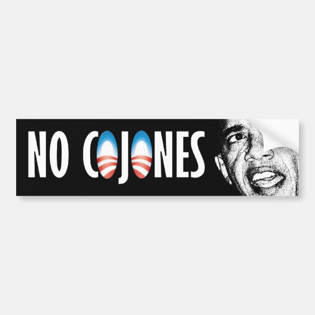 Autocollant De Voiture Obama n'a aucun Cojones (Devant)