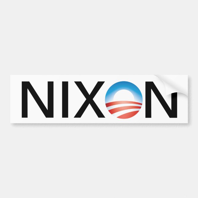 Autocollant De Voiture Obama=Nixon (Devant)