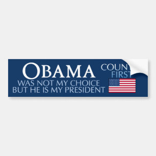 Autocollant De Voiture Obama - non mon Choix-Mon Président adhésif pour