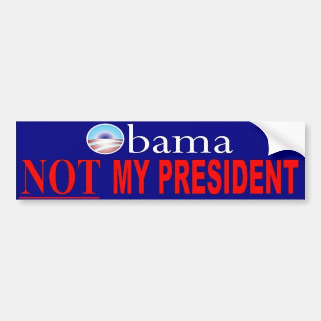 Autocollant De Voiture Obama - non mon président (Devant)