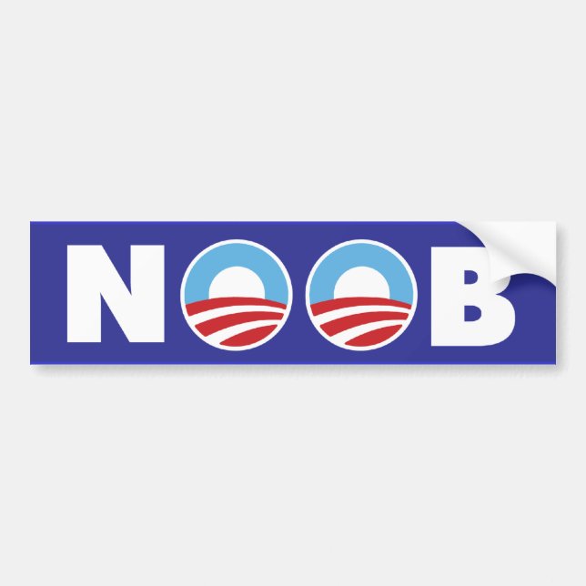 Autocollant De Voiture Obama Noob (Devant)