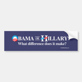 Autocollant De Voiture Obama ou Hillary - quelle différence il fait -