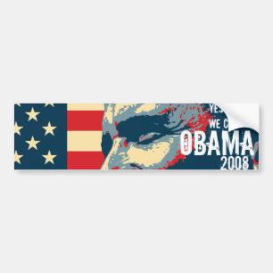 Autocollant De Voiture Obama "oui nous pouvons" adhésif pour pare-chocs