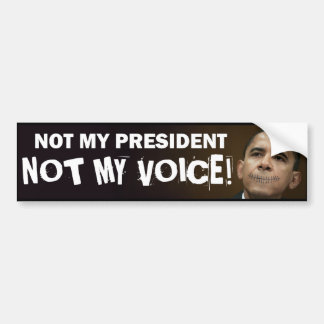 Autocollant De Voiture obama pique non mon président non ma voix