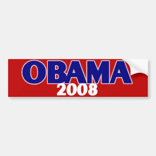 Autocollant De Voiture Obama rouge, blanc, bleu 2008