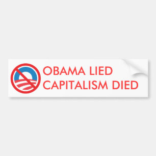 AUTOCOLLANT DE VOITURE OBAMA S'EST TROUVÉ, CAPITALISME EST MORT