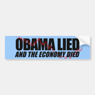 Autocollant De Voiture Obama s'est trouvé et l'économie est morte
