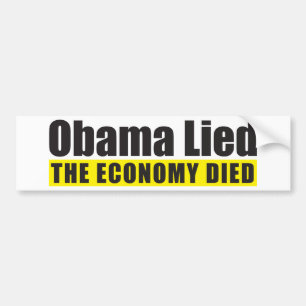 Autocollant De Voiture Obama s'est trouvé, l'économie est mort
