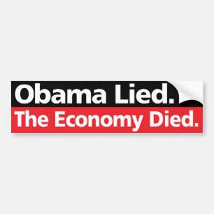 Autocollant De Voiture Obama s'est trouvé. L'économie est morte