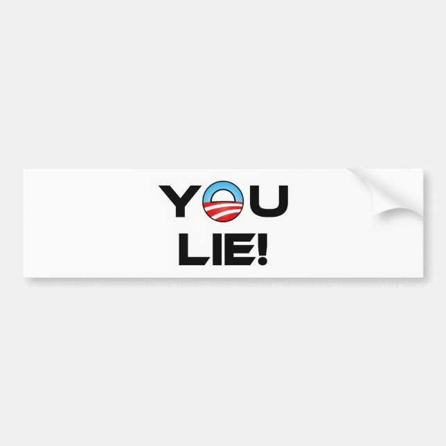 Autocollant De Voiture Obama, Tu Mens (Devant)