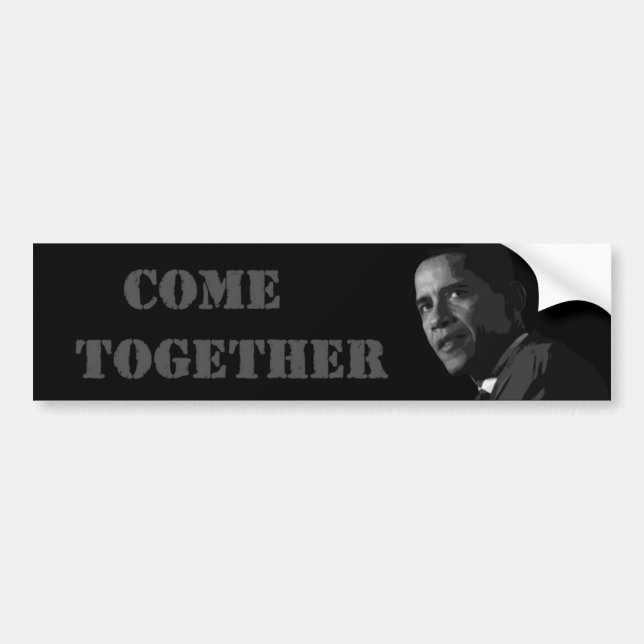 Autocollant De Voiture Obama/viennent ensemble adhésif pour pare-chocs (Devant)