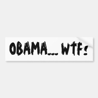 AUTOCOLLANT DE VOITURE OBAMA… WTF ?