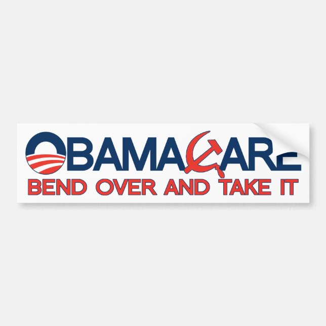 Autocollant De Voiture ObamaCare, courbure plus d'et le prennent (Devant)