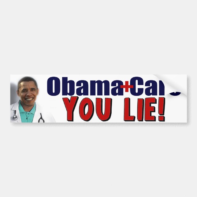 Autocollant De Voiture ObamaCare : "Vous mensonge ! " (Devant)