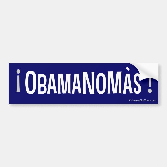 AUTOCOLLANT DE VOITURE OBAMANOMAS ! (Devant)
