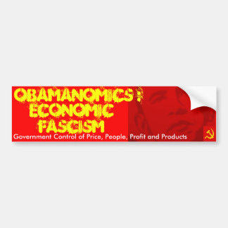 Autocollant De Voiture Obamanomics : Fascisme économique