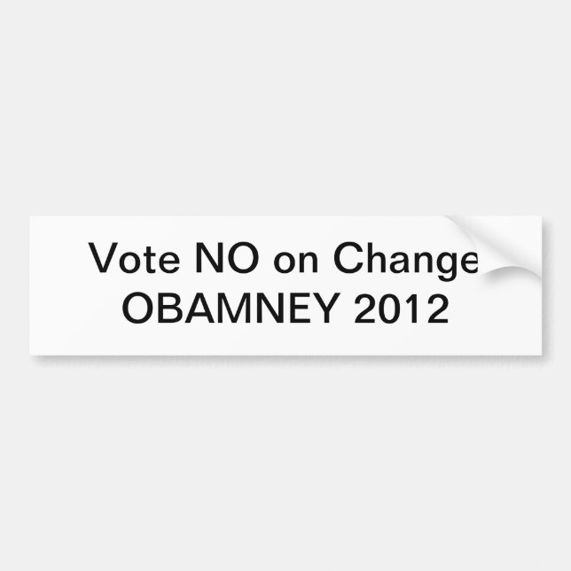 Autocollant De Voiture Obamney 2012 (Devant)