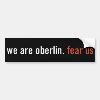 Autocollant De Voiture Oberlin : craignez-nous adhésif pour pare-chocs