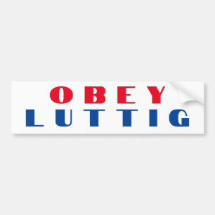 AUTOCOLLANT DE VOITURE OBEY LUTTIG