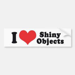 Autocollant De Voiture Objets Brillants Cœur Amour - Bijoux Or Argent