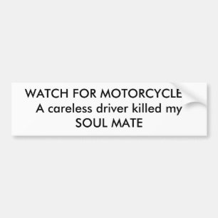 Autocollant De Voiture OBSERVEZ POUR DES MOTOS ! Un conducteur négligent