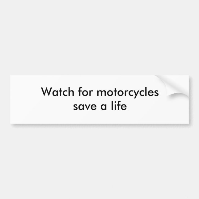 Autocollant De Voiture Observez pour le motorcyclessave par vie (Devant)