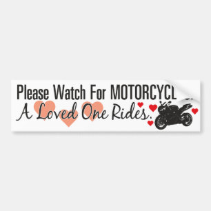 Autocollant De Voiture Observez svp pour des motos - Sportbike