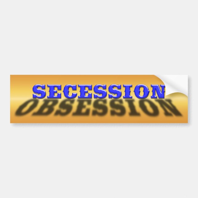 Autocollant De Voiture Obsession de la sécession (Devant)