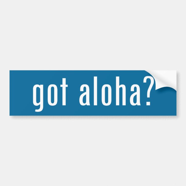 Autocollant De Voiture obtenu aloha ? (Devant)