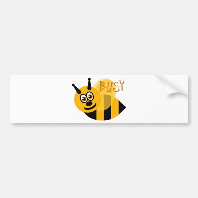 Autocollant De Voiture Occupé gaffez l'abeille mignonne (Devant)