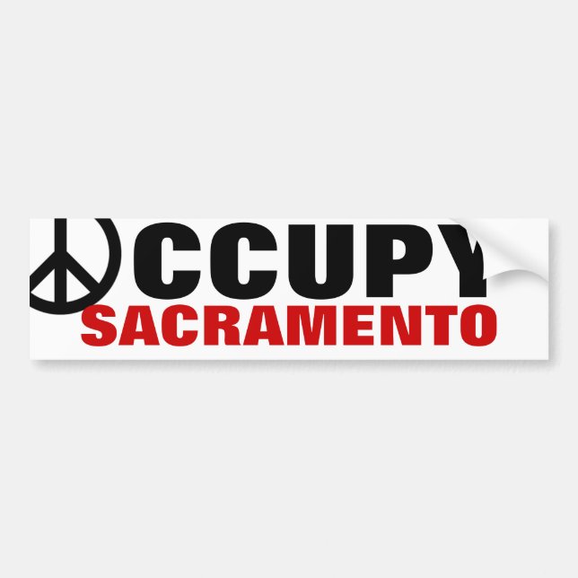 AUTOCOLLANT DE VOITURE OCCUPER SACRAMENTO (Devant)