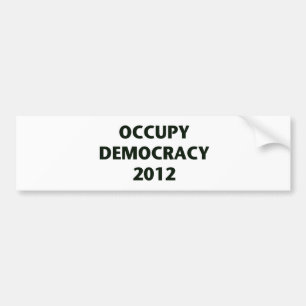 Autocollant De Voiture Occupy Démocratie 2012