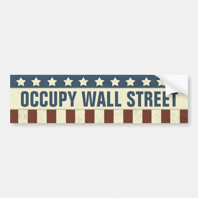 Autocollant De Voiture Occupy Wall Street (Devant)