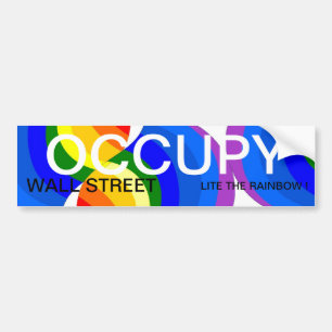 AUTOCOLLANT DE VOITURE OCCUPY WALL STREET LITE LA PLANCHE !